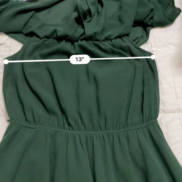 Baltic Born Victoria Off The Shoulder Maxi Dress size Small in hunter green - Picture 12 of 14